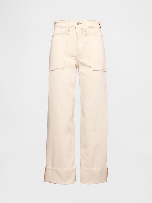 jeans a gamba larga e vita alta stride