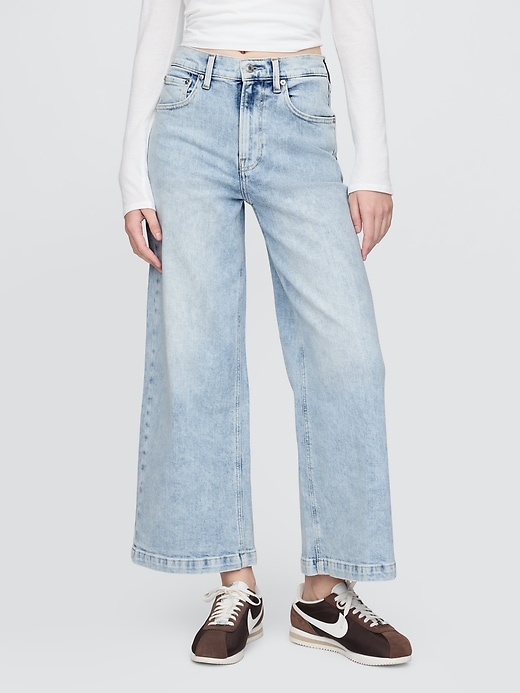 jeans a gamba larga e vita alta stride