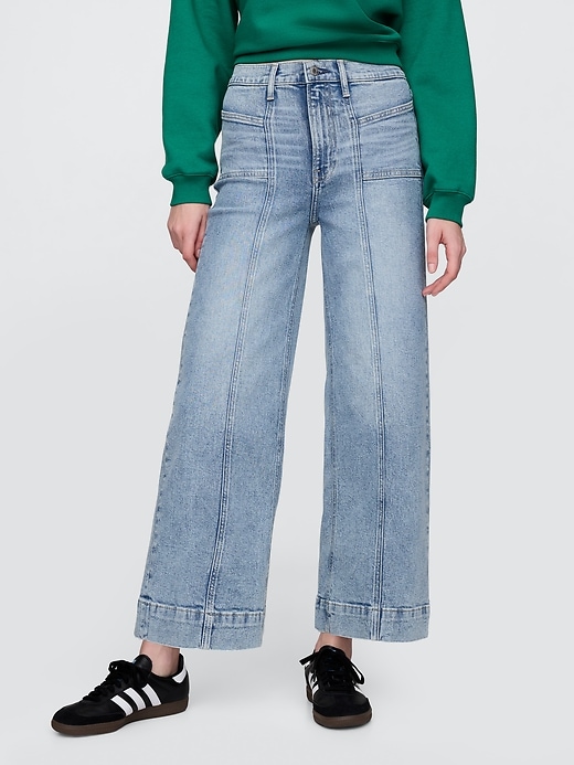 jeans a gamba larga e vita alta stride