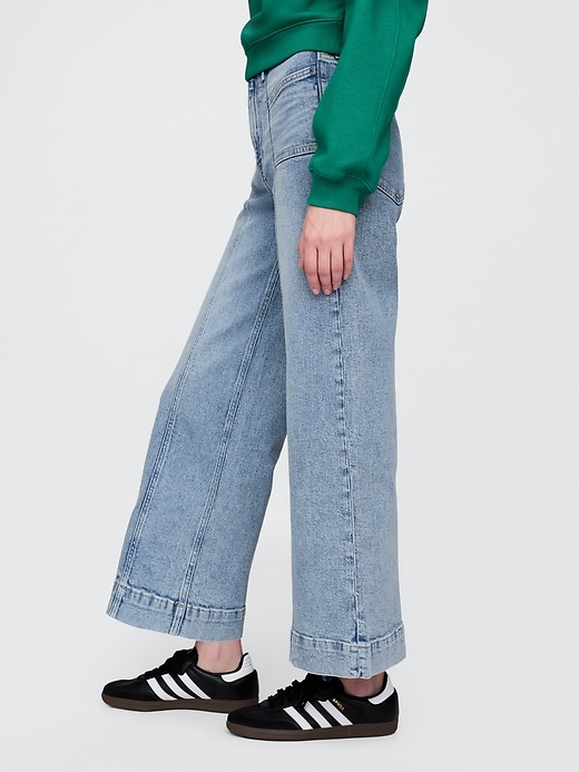 jeans a gamba larga e vita alta stride