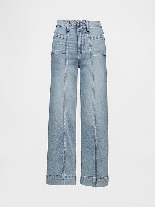jeans a gamba larga e vita alta stride