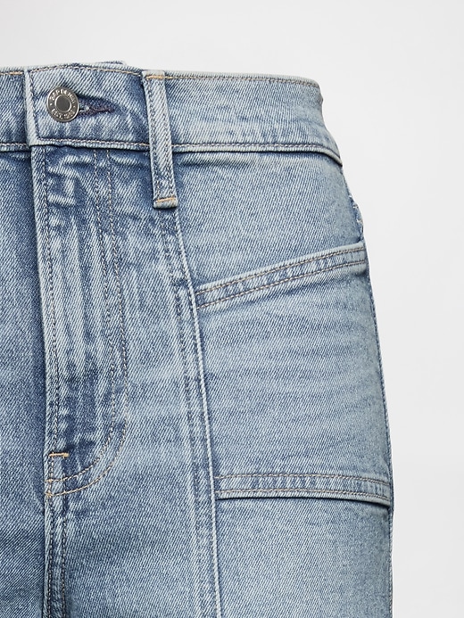 jeans a gamba larga e vita alta stride