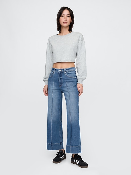 jeans a gamba larga e vita alta stride