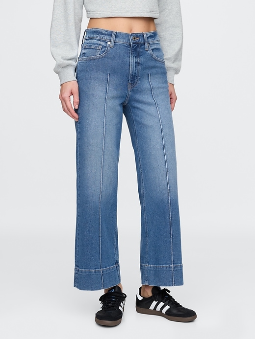 jeans a gamba larga e vita alta stride