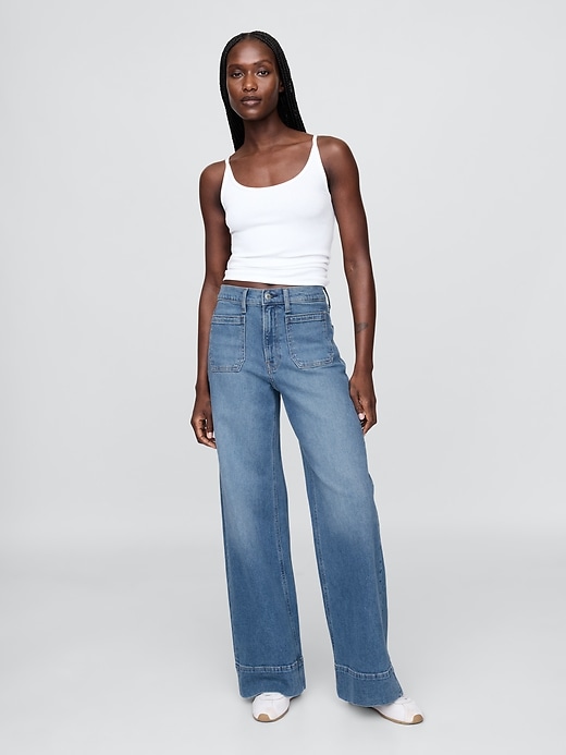 jeans a gamba larga high stride