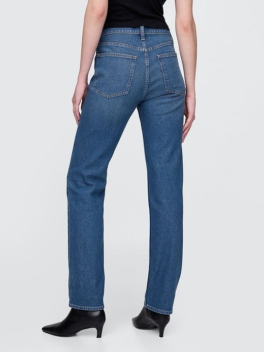 jeans slim dritti a vita alta in stile western anni 90