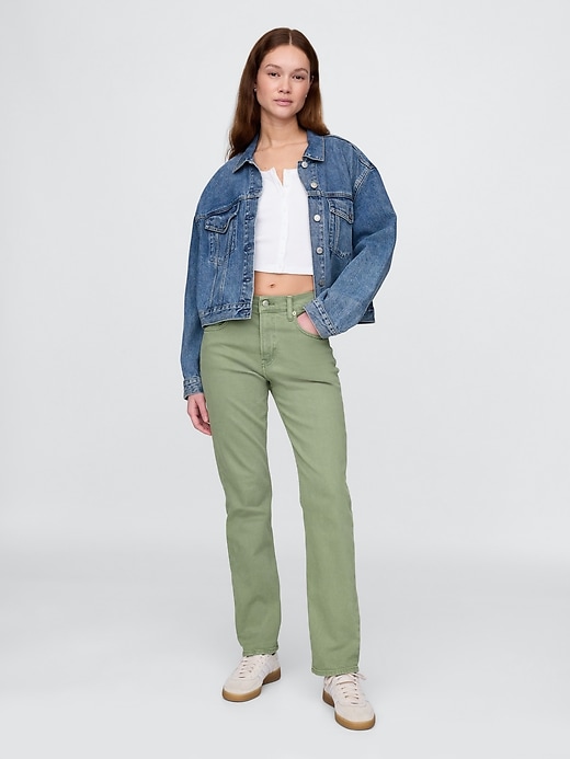 jeans dritti slim a vita alta anni 90