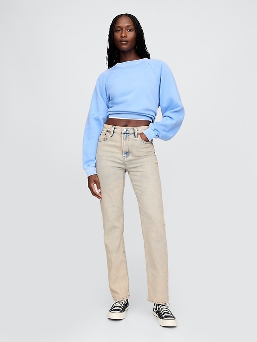 jeans dritti slim a vita alta anni 90