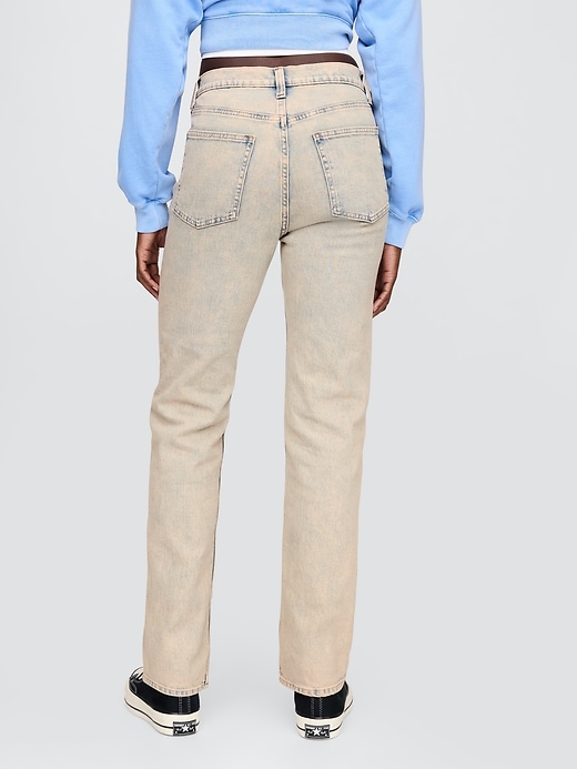 jeans dritti slim a vita alta anni 90