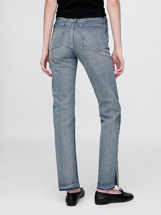 jeans dritti slim a vita alta anni 90