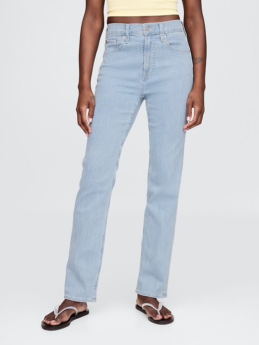 jeans dritti slim a vita alta anni 90