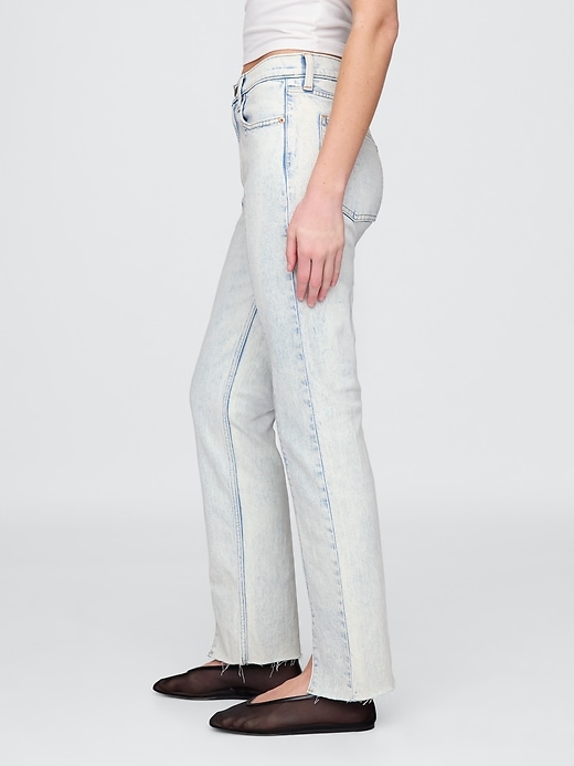 jeans dritti slim a vita alta anni 90
