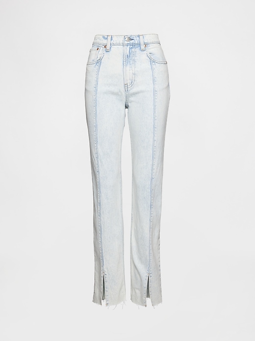 jeans dritti slim a vita alta anni 90