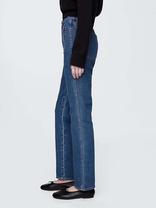 jeans dritti slim a vita alta anni 90
