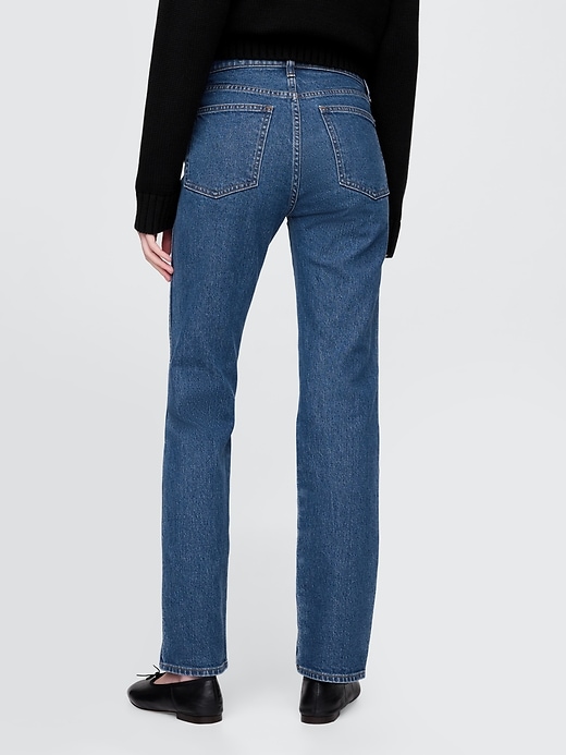 jeans dritti slim a vita alta anni 90