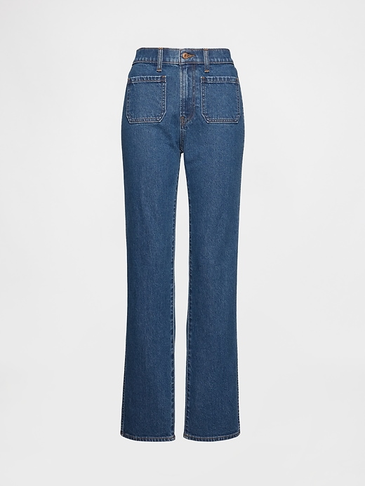 jeans dritti slim a vita alta anni 90