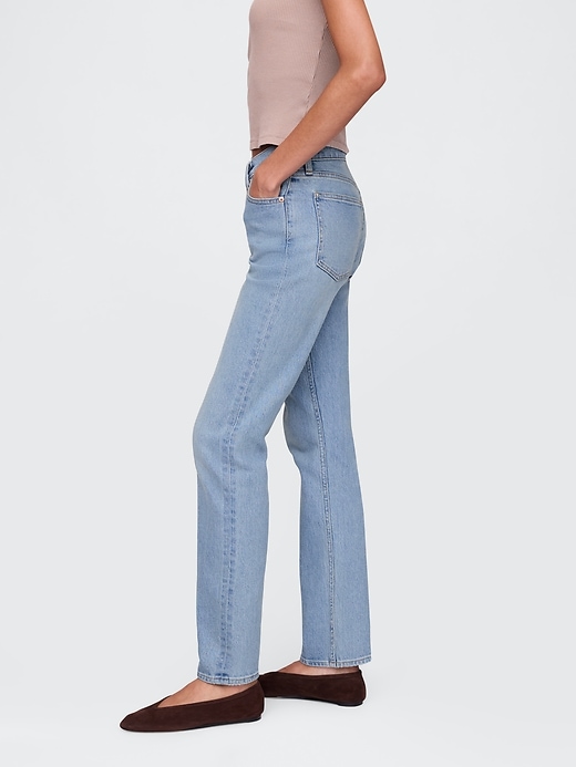 jeans dritti slim anni 90 a vita alta incrociati