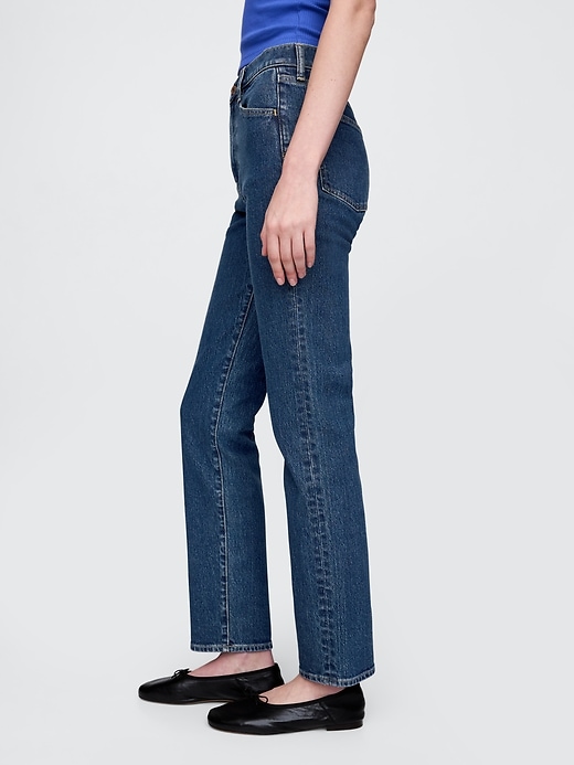 jeans dritti slim a vita alta anni 90