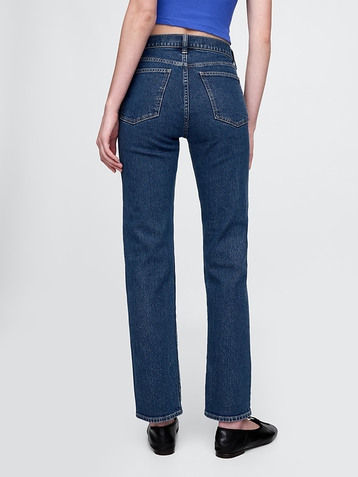 jeans dritti slim a vita alta anni 90