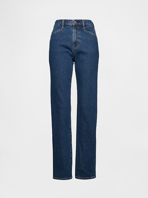 jeans dritti slim a vita alta anni 90