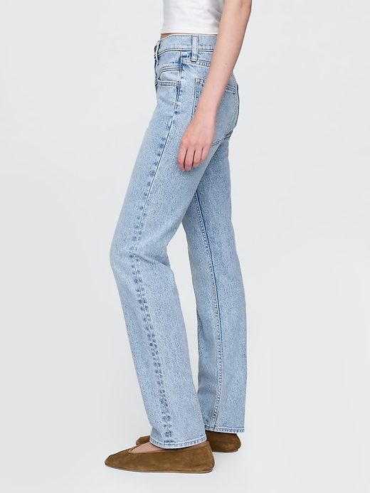 jeans slim dritti a vita alta in stile western anni 90