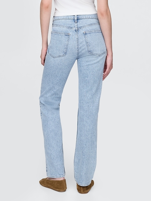 jeans slim dritti a vita alta in stile western anni 90