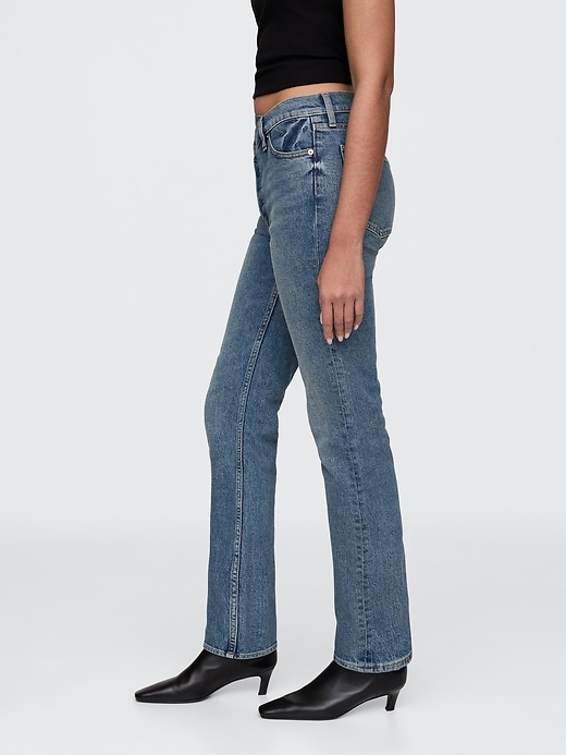 jeans dritti slim anni 90 a vita alta incrociati