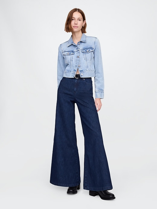 jeans a zampa a vita alta