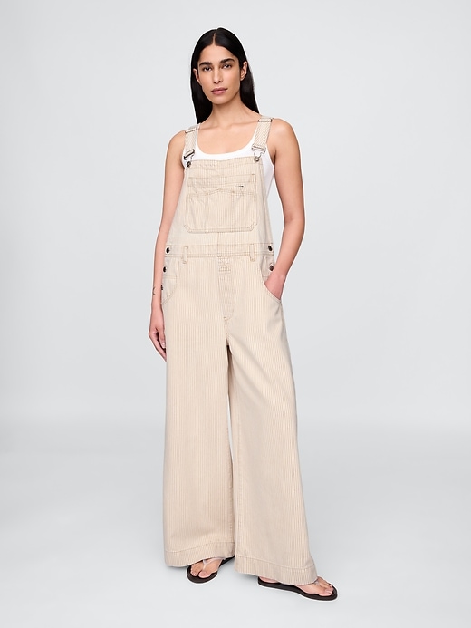 salopette larga in denim