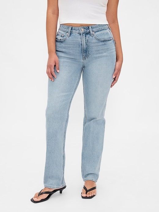 jeans slim dritti a vita alta anni 90