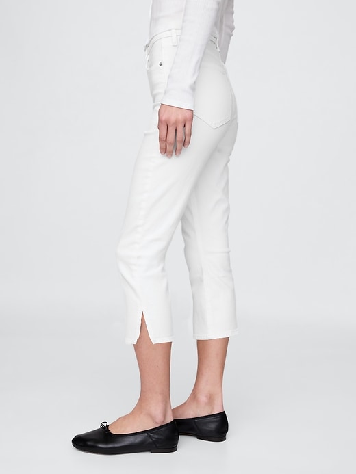 jeans capri a vita alta