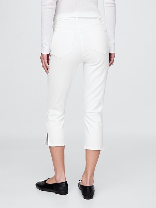 jeans capri a vita alta