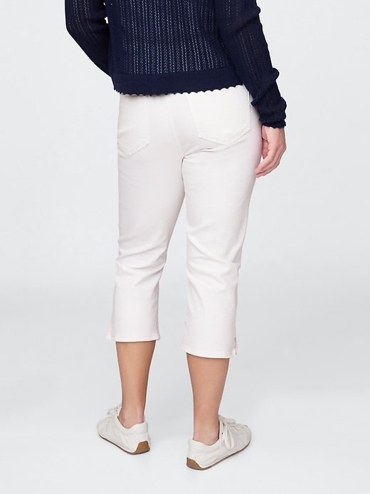 jeans capri a vita alta