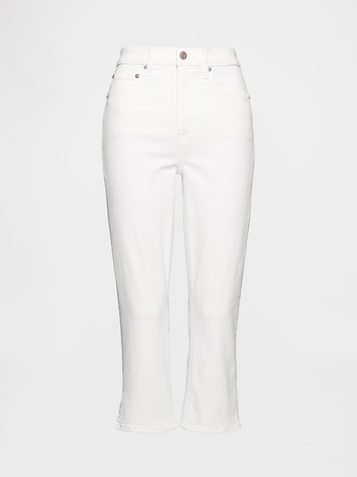 jeans capri a vita alta
