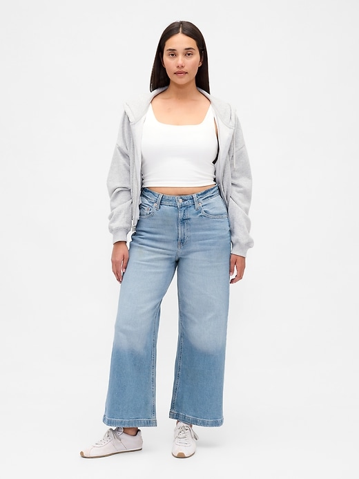 jeans a gamba larga curvy high stride alla caviglia