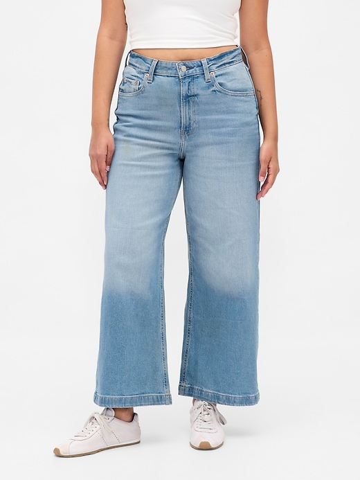 jeans a gamba larga curvy high stride alla caviglia