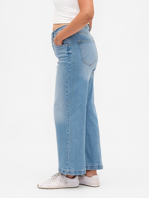 jeans a gamba larga curvy high stride alla caviglia