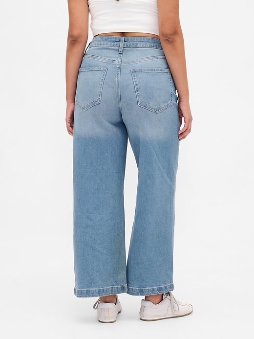 jeans a gamba larga curvy high stride alla caviglia