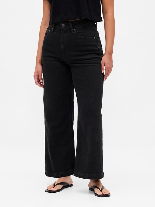jeans a gamba larga e vita alta curvy stride