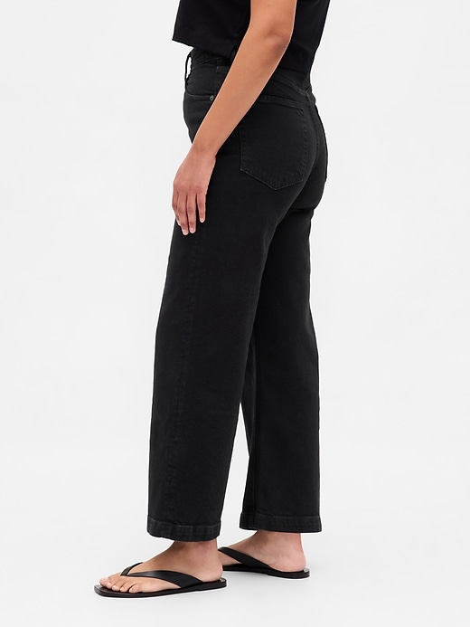 jeans a gamba larga e vita alta curvy stride