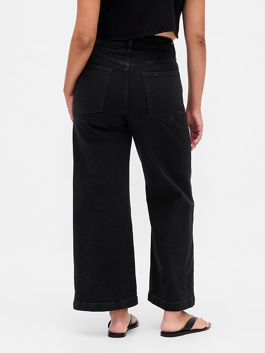 jeans a gamba larga e vita alta curvy stride