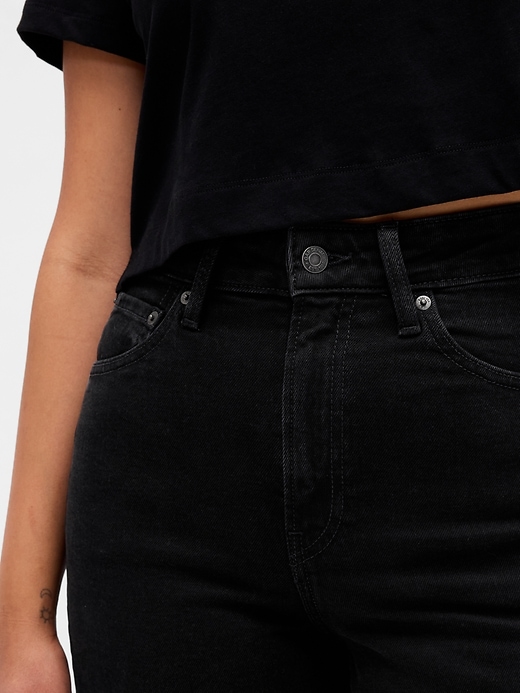 jeans a gamba larga e vita alta curvy stride
