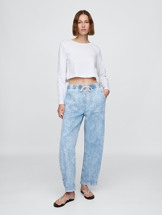 jeans easy barrel a vita alta