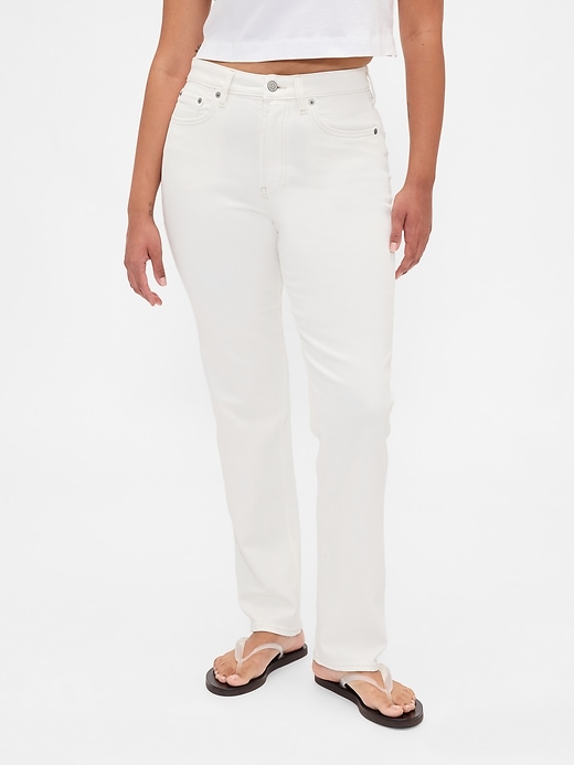 jeans slim dritti a vita alta anni 90