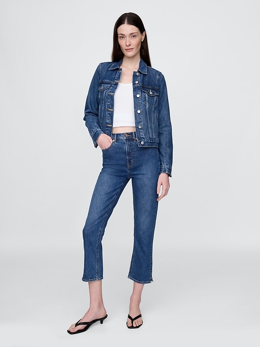 jeans capri a vita alta