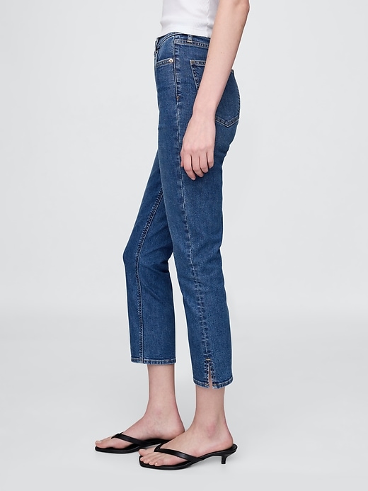 jeans capri a vita alta
