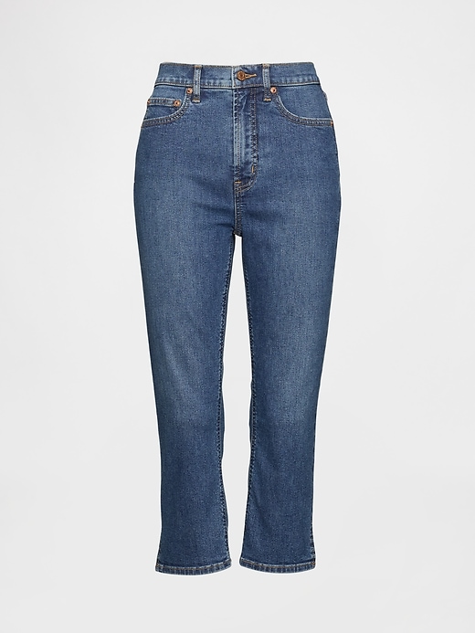jeans capri a vita alta