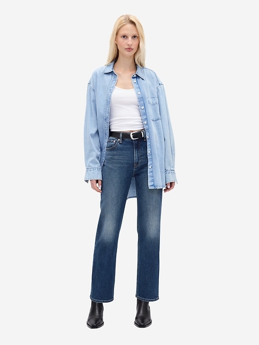 jeans aderenti e dritti a vita alta anni 90