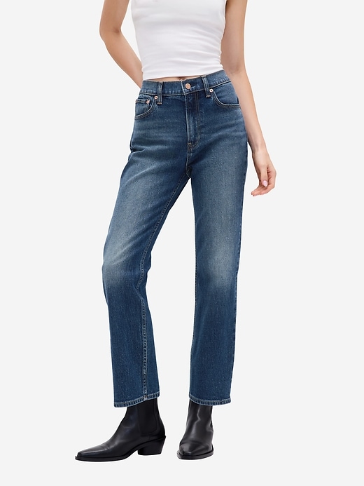 jeans aderenti e dritti a vita alta anni 90