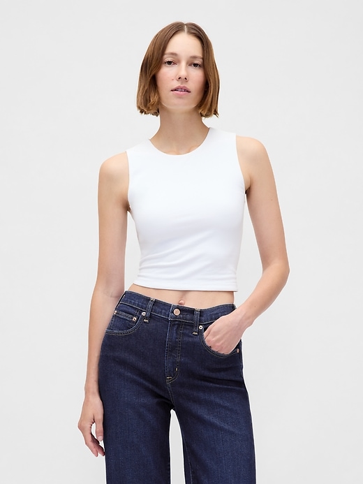 jeans a zampa rilassati a vita alta